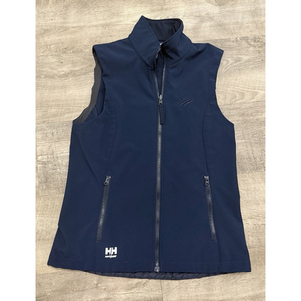 Helly Hansen Workwear Soft Shell Vest Mens‎ Medium Full Zip Jacket Golf